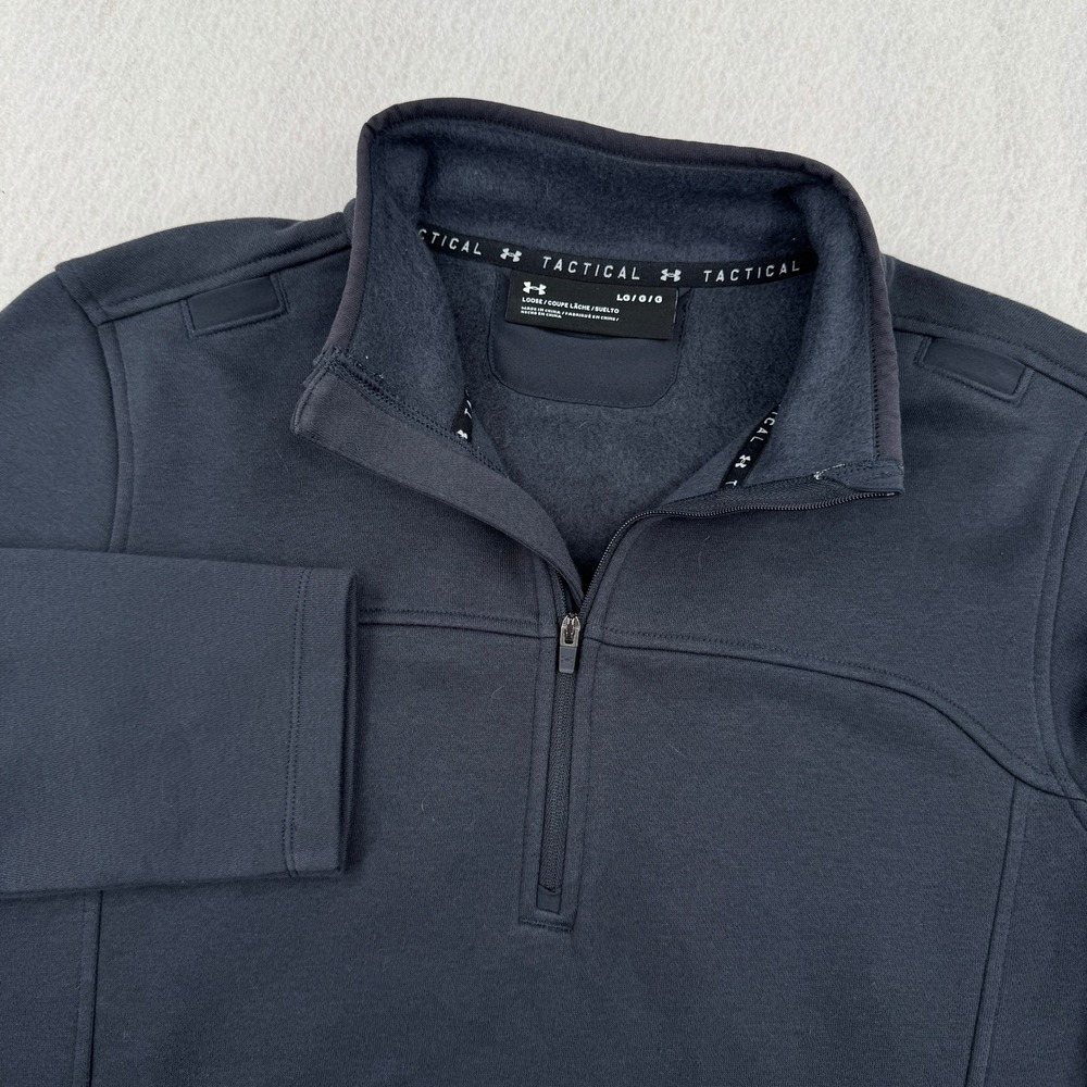 Under Armour Tactical Job Fleece Womens Large Black 1/4 Zip Pullover Outdoors